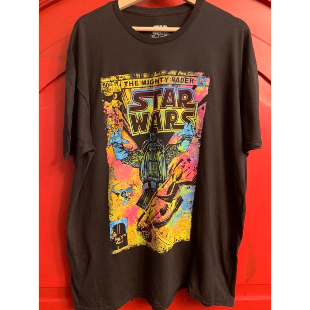 Star Wars The Mighty Vader Neon Comic Book Page EUC Barely Worn Darth Movie XXL
